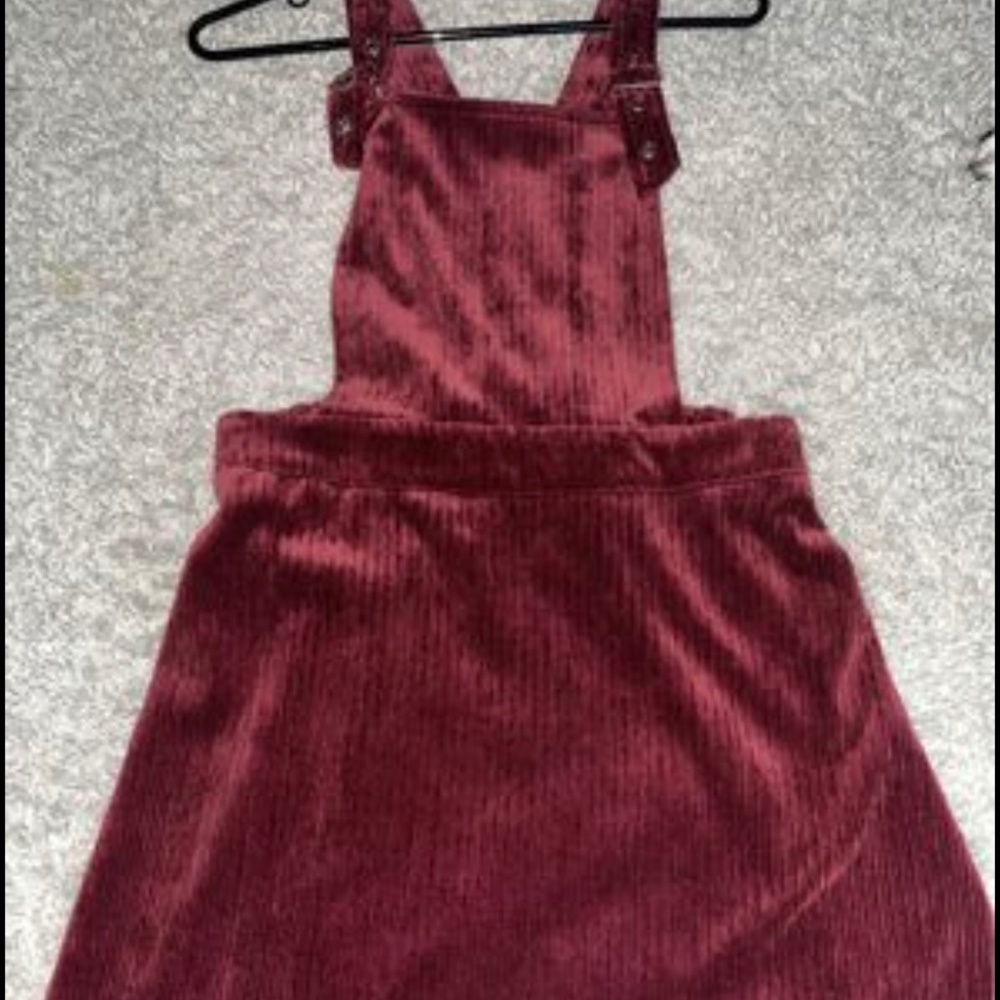 Corduroy overall skirt